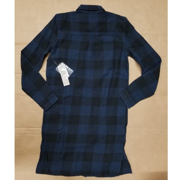 Vans Brigada Midi Womens Button Down Dress Blue - Picture 2 of 3